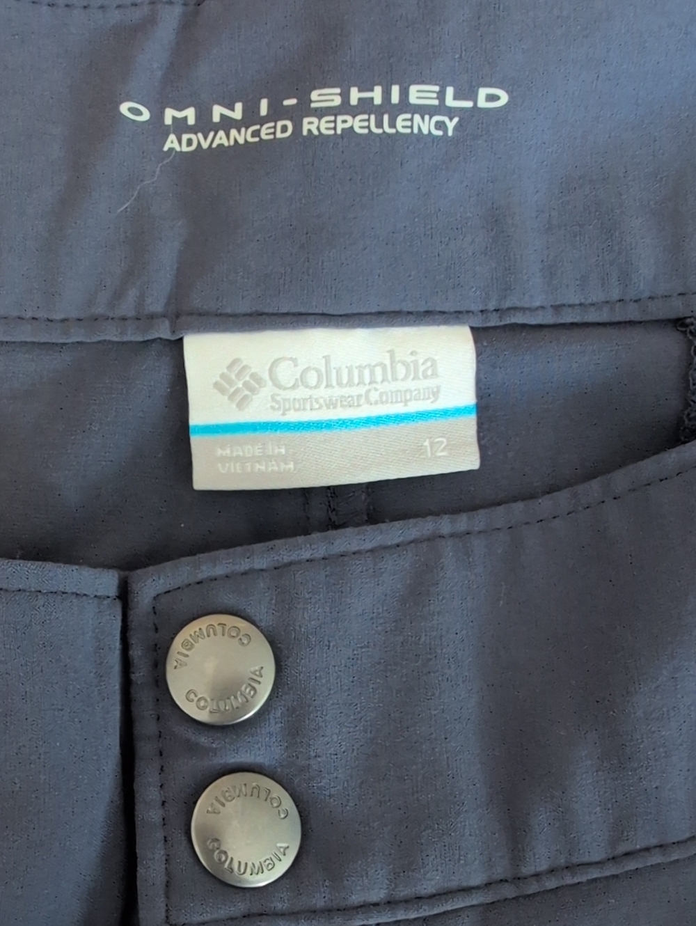 Columbia Women's Dark Blue Bermuda Shorts with Dual Button Waist - Picture 2 of 12
